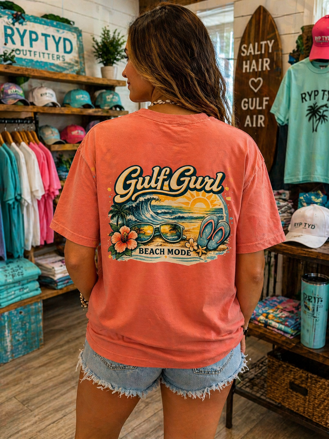 Gulf Gurl Beach Mode Comfort Colors Tee