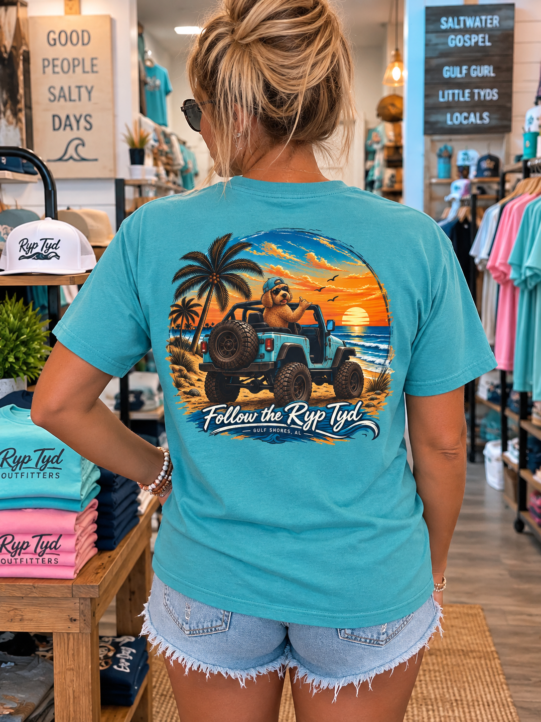 Ryp Tyd Outfitters Gulf Shores Jeep Tees and Tanks