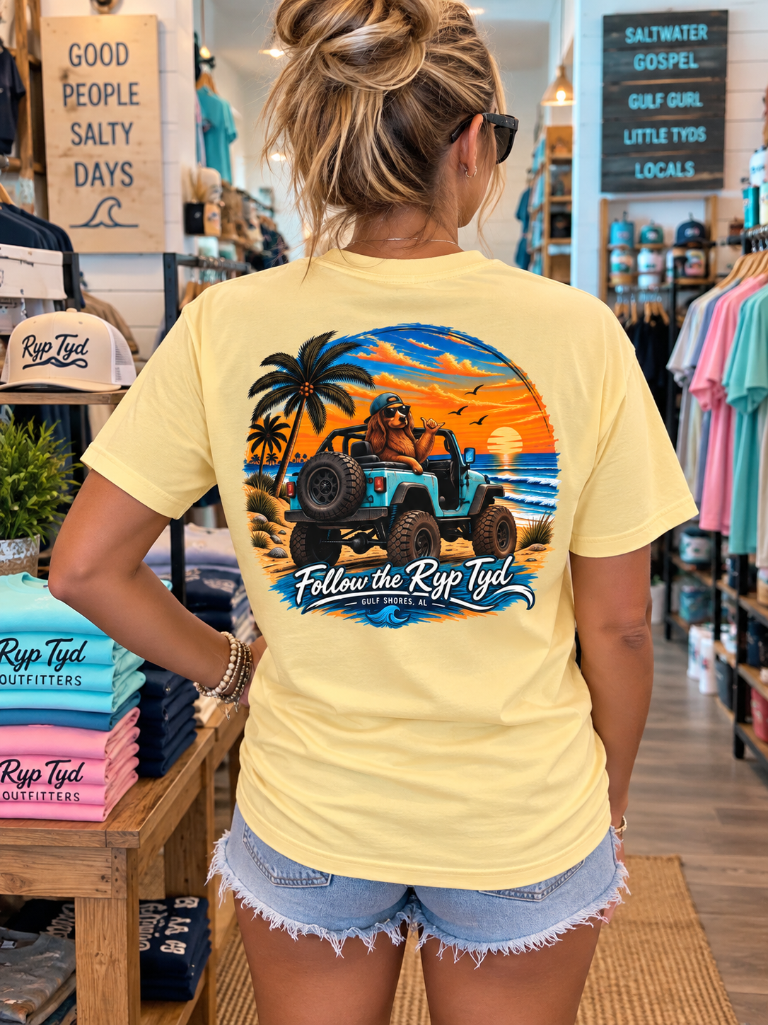 Ryp Tyd Outfitters Gulf Shores Jeep Tees and Tanks