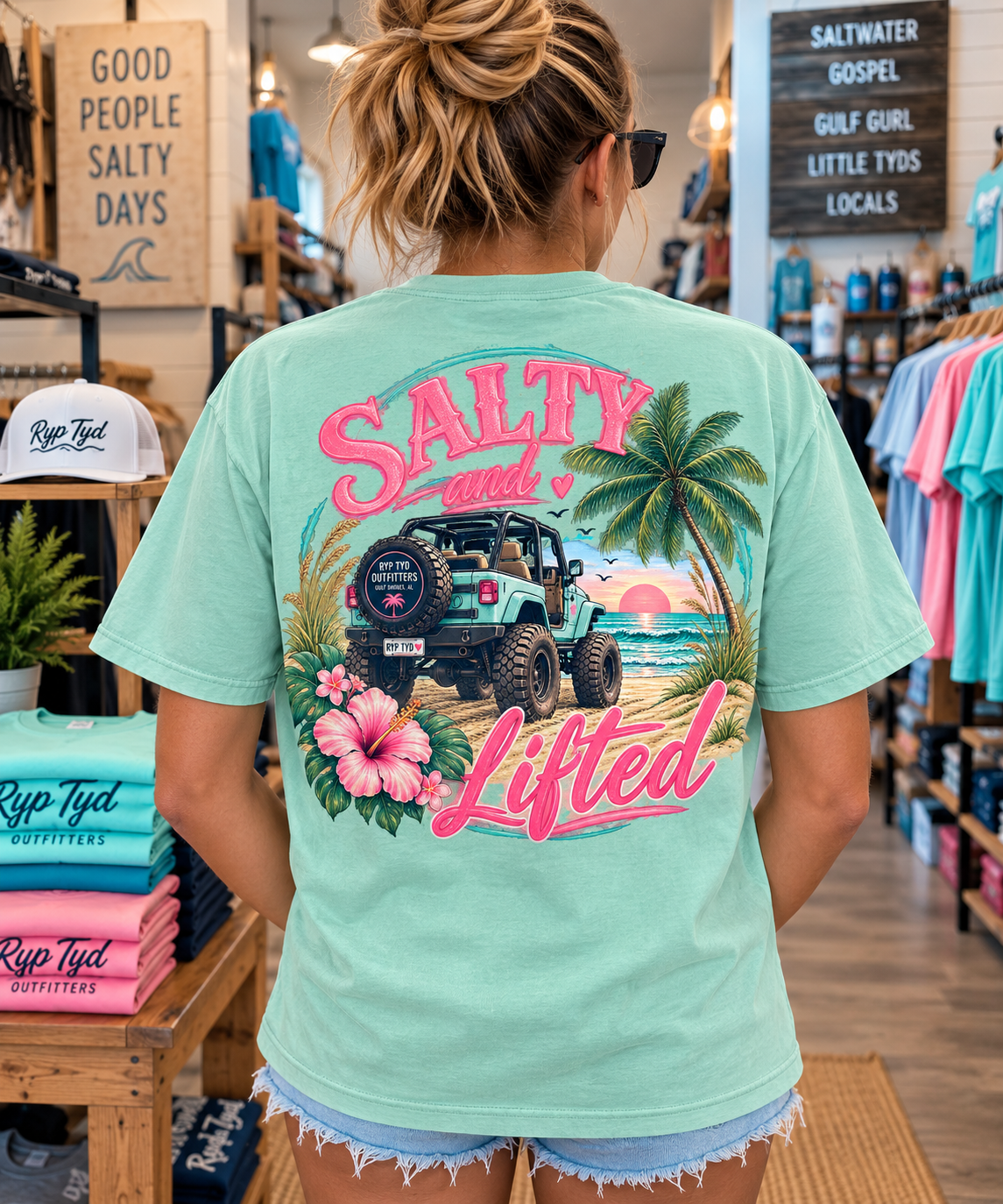 Ryp Tyd Outfitters Gulf Shores Jeep Tees and Tanks