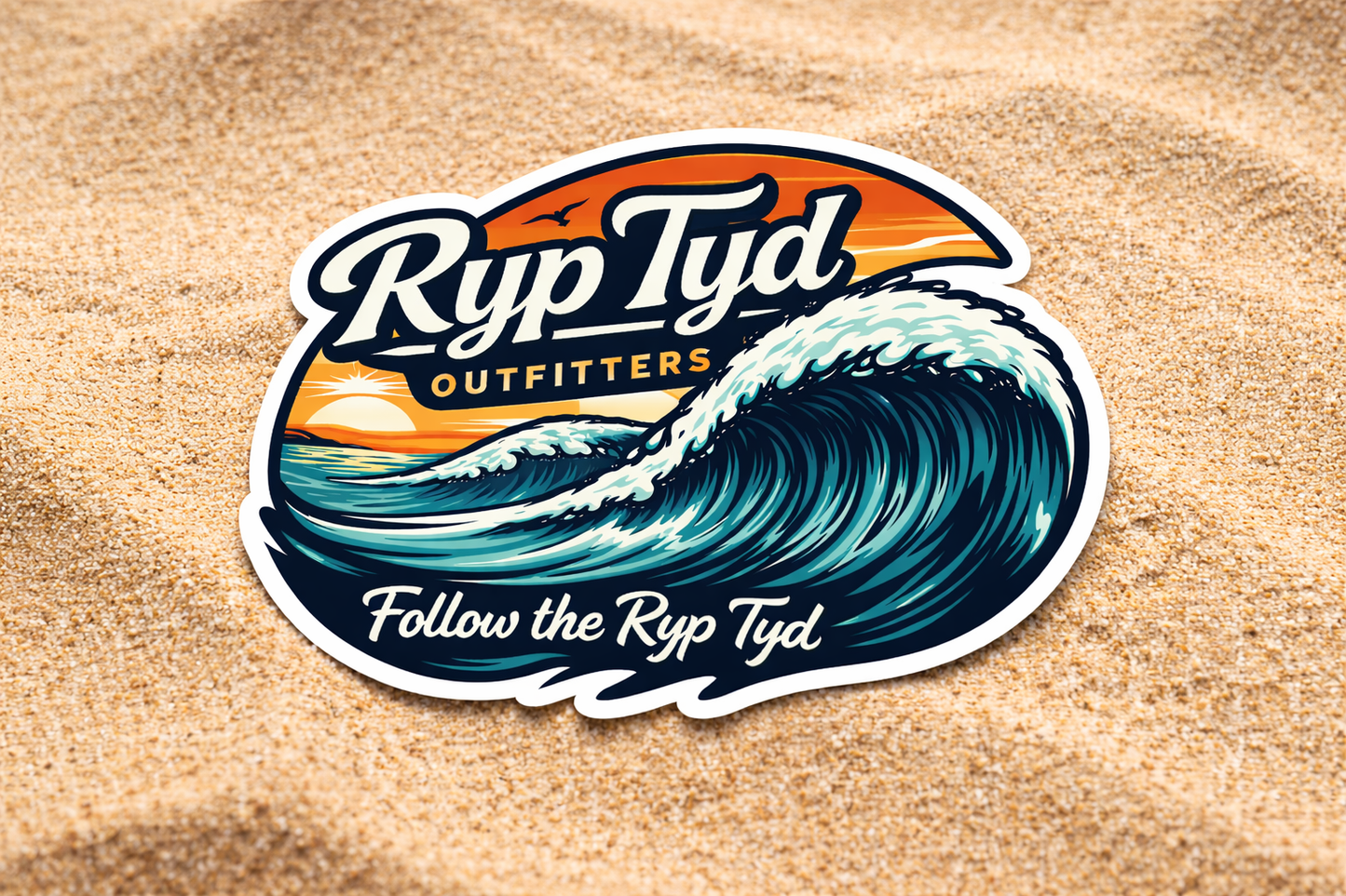 Ryp Tyd Outfitters Vinyl 4 inch Stickers