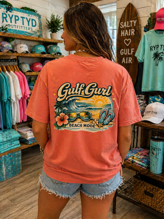 Gulf Gurl Beach Mode Comfort Colors Tee