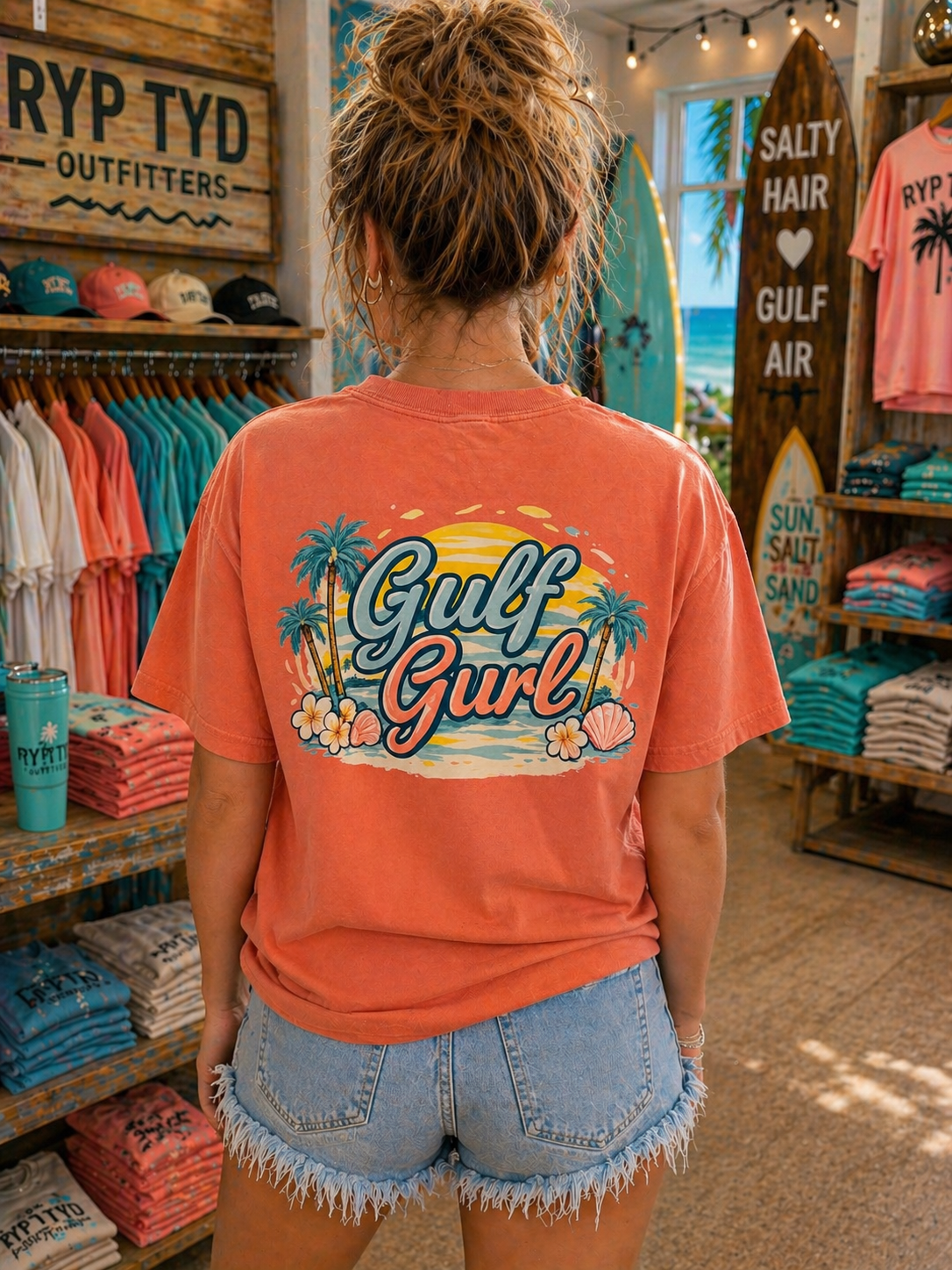 Gulf Gurl Sunshine State of Mind Comfort Colors Tee