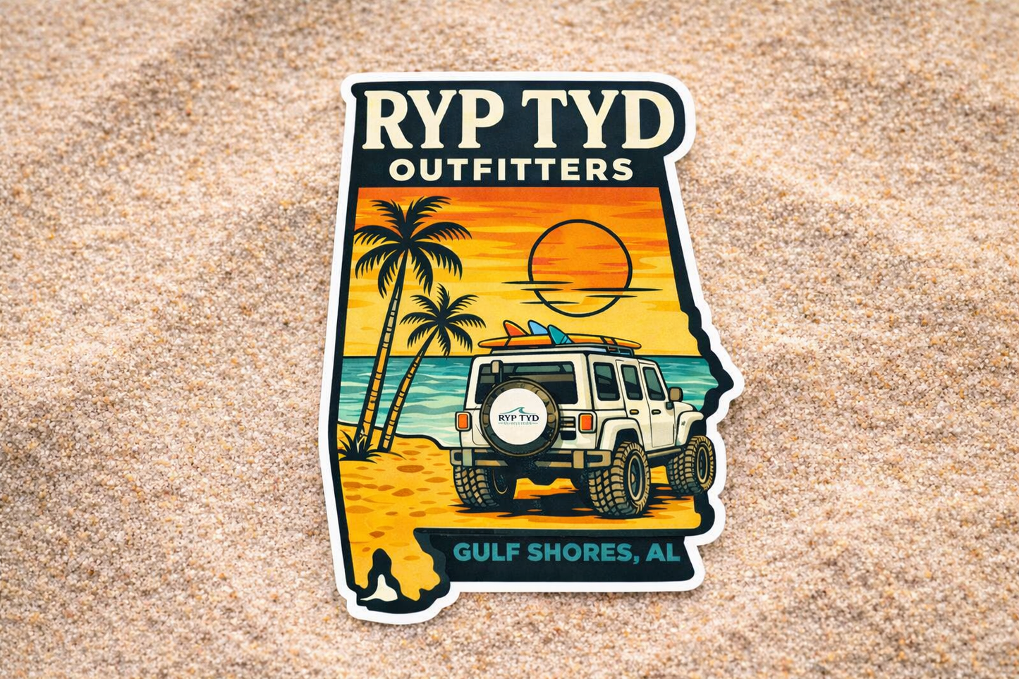 Ryp Tyd Outfitters Vinyl 4 inch Stickers
