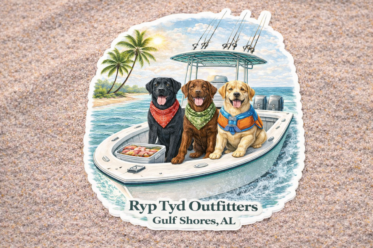 Ryp Tyd Outfitters Vinyl 4 inch Stickers